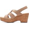 imageClarks Womens Giselle Beach Suede Wedge SandalsSand Nubuck