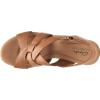 imageClarks Womens Giselle Beach Suede Wedge SandalsTan Leather