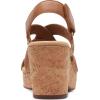 imageClarks Womens Giselle Beach Suede Wedge SandalsTan Leather