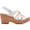imageClarks Womens Giselle Beach Suede Wedge SandalsWhite Leather