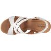 imageClarks Womens Giselle Beach Suede Wedge SandalsWhite Leather