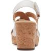 imageClarks Womens Giselle Beach Suede Wedge SandalsWhite Leather