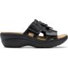imageClarks Womens Merliah 2 Belle Heeled SandalBlack Combi Leather