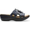 imageClarks Womens Merliah 2 Belle Heeled SandalNavy Multi Leather
