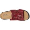 imageClarks Womens Merliah 2 Belle Heeled SandalRed Combi Leather