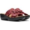 imageClarks Womens Merliah 2 Belle Heeled SandalRed Combi Leather