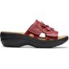 imageClarks Womens Merliah 2 Belle Heeled SandalRed Combi Leather
