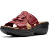 imageClarks Womens Merliah 2 Belle Heeled SandalRed Combi Leather