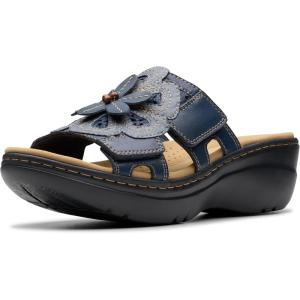 imageClarks Womens Merliah 2 Belle Heeled SandalNavy Multi Leather