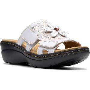 imageClarks Womens Merliah 2 Belle Heeled SandalWhite Combi Leather