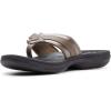 imageClarks Womens Breeze Sea SandalPewter SyntheticBlack Sole
