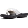 imageClarks Womens Breeze Sea SandalWhite SyntheticBlack Sole
