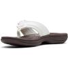 White Synthetic/Brown Sole
