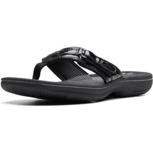 imageClarks Womens Breeze Sea SandalBlack Synthetic Patent