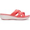 imageClarks Womens Breeze Rae Cam Slide SandalBright Coral Textile