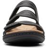 imageClarks Womens Laurieann Ayla Flat SandalBlack Leather