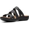 imageClarks Womens Laurieann Ayla Flat SandalBlack Leather