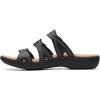 imageClarks Womens Laurieann Ayla Flat SandalBlack Leather