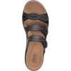 imageClarks Womens Laurieann Ayla Flat SandalBlack Leather
