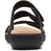 imageClarks Womens Laurieann Ayla Flat SandalBlack Leather