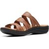 imageClarks Womens Laurieann Ayla Flat SandalDark Tan Leather
