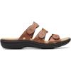 imageClarks Womens Laurieann Ayla Flat SandalDark Tan Leather