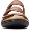 imageClarks Womens Laurieann Ayla Flat SandalDark Tan Leather