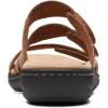 imageClarks Womens Laurieann Ayla Flat SandalDark Tan Leather