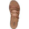 imageClarks Womens Laurieann Ayla Flat SandalDark Tan Leather