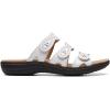 imageClarks Womens Laurieann Ayla Flat SandalWhite Leather