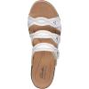 imageClarks Womens Laurieann Ayla Flat SandalWhite Leather