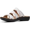 imageClarks Womens Laurieann Ayla Flat SandalWhite Leather