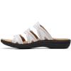 imageClarks Womens Laurieann Ayla Flat SandalWhite Leather