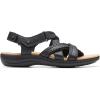 imageClarks Womens Laurieann Rena Leather Casual Strappy SandalsBlack Combi