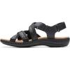 imageClarks Womens Laurieann Rena Leather Casual Strappy SandalsBlack Combi
