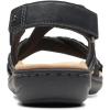 imageClarks Womens Laurieann Rena Leather Casual Strappy SandalsBlack Combi