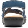 imageClarks Womens Laurieann Rena Leather Casual Strappy SandalsBlue Combi