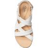 imageClarks Womens Laurieann Rena Leather Casual Strappy SandalsOff White Combi