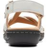 imageClarks Womens Laurieann Rena Leather Casual Strappy SandalsOff White Combi