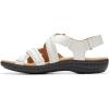 imageClarks Womens Laurieann Rena Leather Casual Strappy SandalsOff White Combi