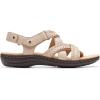 imageClarks Womens Laurieann Rena Leather Casual Strappy SandalsSand Combi