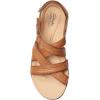 imageClarks Womens Laurieann Rena Leather Casual Strappy SandalsTan Combi