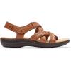 imageClarks Womens Laurieann Rena Leather Casual Strappy SandalsTan Combi