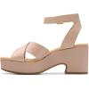 imageClarks Womens Nerisa Pearl Heeled SandalBeige Leather