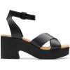 imageClarks Womens Nerisa Pearl Heeled SandalBlackBlack Leather