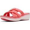 imageClarks Womens Breeze Rae Cam Slide SandalBright Coral Textile
