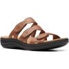 imageClarks Womens Laurieann Ayla Flat SandalDark Tan Leather
