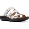 imageClarks Womens Laurieann Ayla Flat SandalWhite Leather