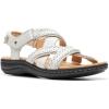 imageClarks Womens Laurieann Rena Leather Casual Strappy SandalsOff White Combi