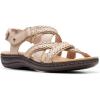 imageClarks Womens Laurieann Rena Leather Casual Strappy SandalsSand Combi